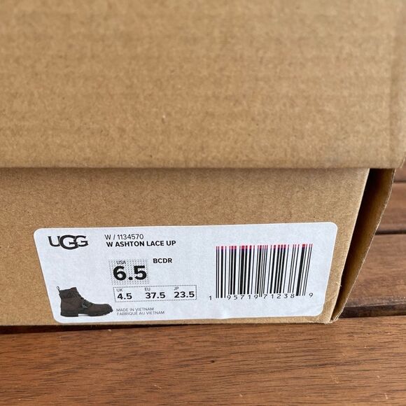 UGG Ashton Lace-Up Buckled Waterproof Suede Booties Burnt Cedar US Women Size6.5 - Picture 14 of 14